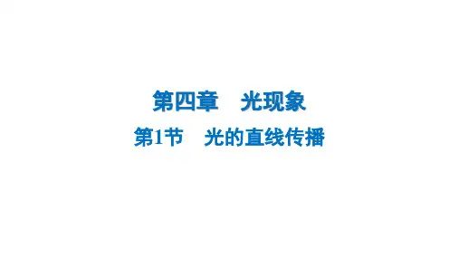 4.1 光的直线传播++课件+-2024-2025学年物理人教版八年级上册 (1)