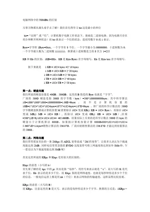 电脑网络中的TGMBb的区别