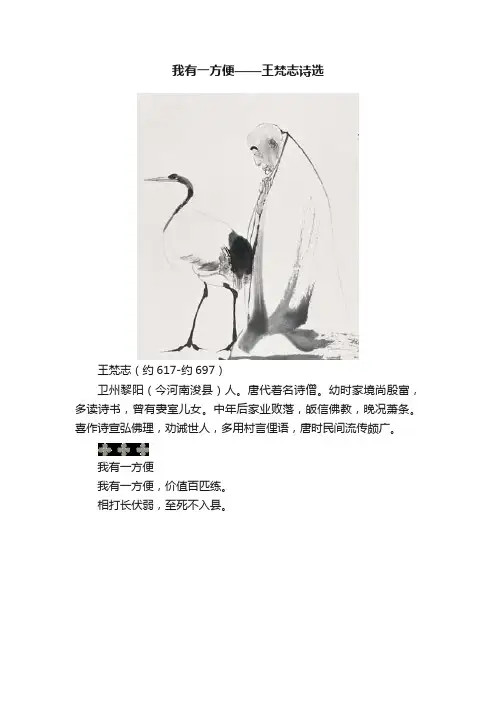 我有一方便——王梵志诗选