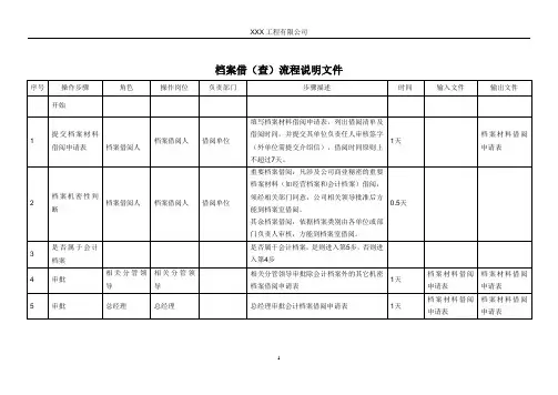 档案借查流程说明文件