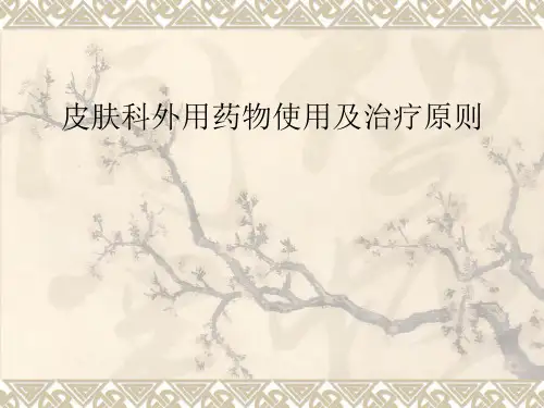 皮肤科外用药物使ppt课件