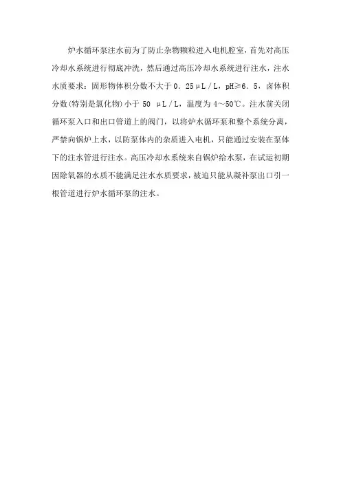 炉水循环泵