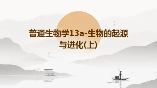 普通生物学13A-生物的起源与进化(上)