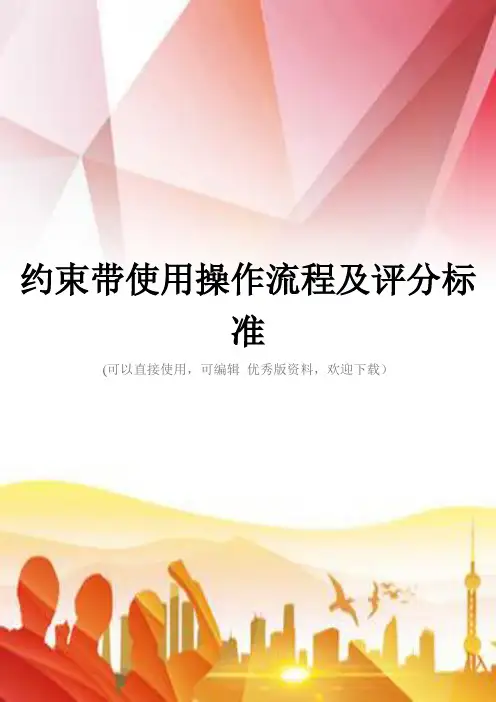约束带使用操作流程及评分标准正规版