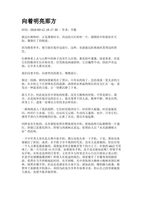 向着明亮那方