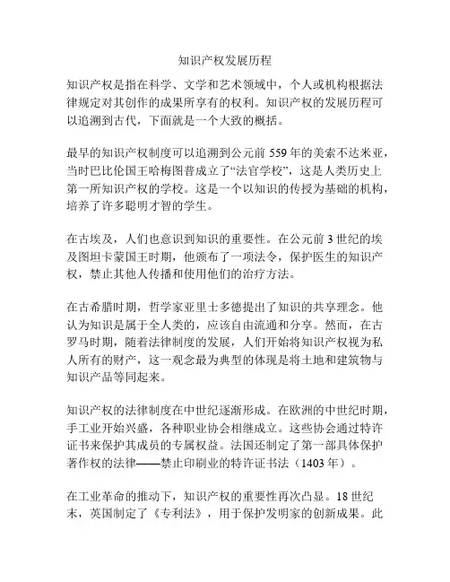 知识产权发展历程