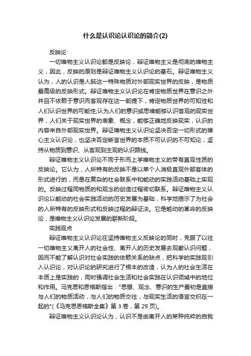 什么是认识论认识论的简介（2）