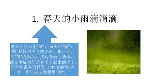 语文S版三年级下学期语文《春天的小雨滴滴滴》