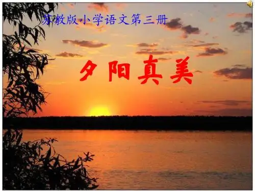 最新小学语文二年级上《夕阳真美》公开课课件