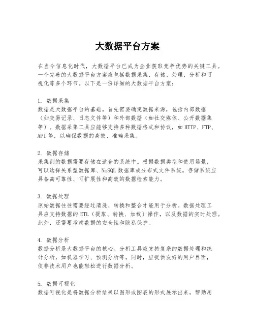 大数据平台方案