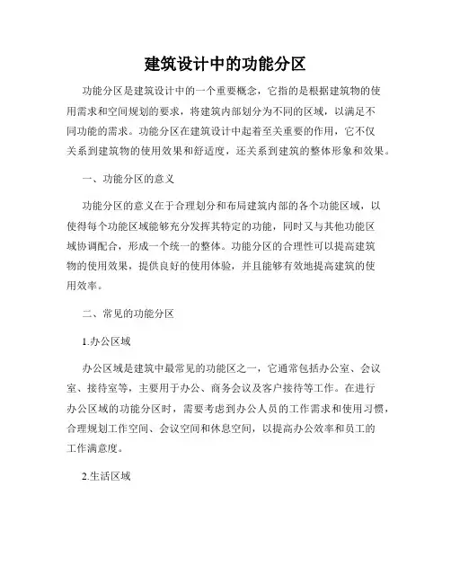 建筑设计中的功能分区