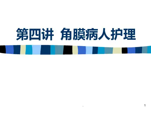 角膜病护理ppt课件
