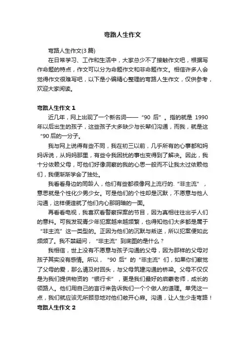弯路人生作文