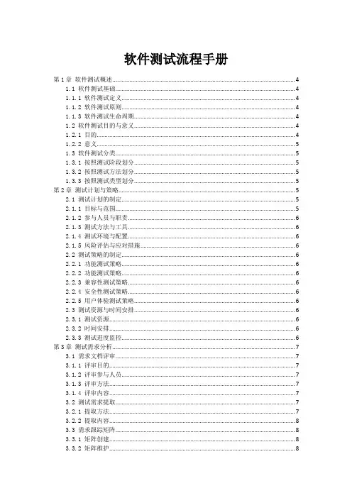 软件测试流程手册