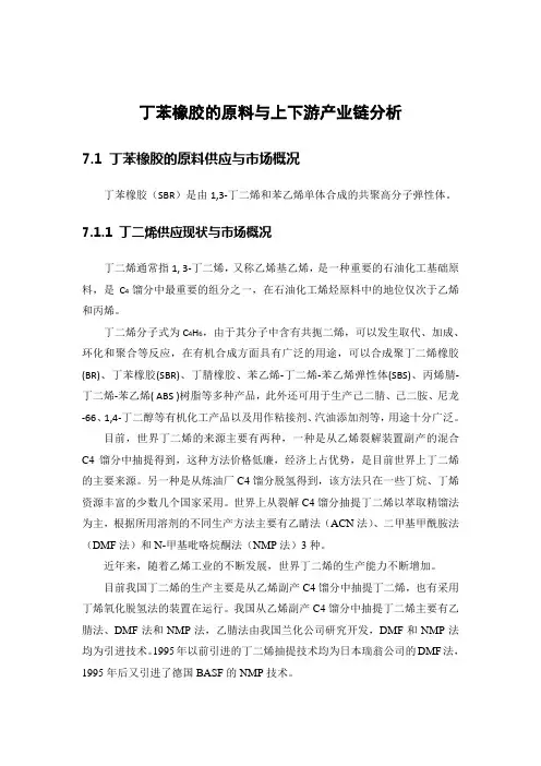 丁苯橡胶原料与上下游产业链分析