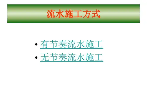 第三章流水施工原理及应用
