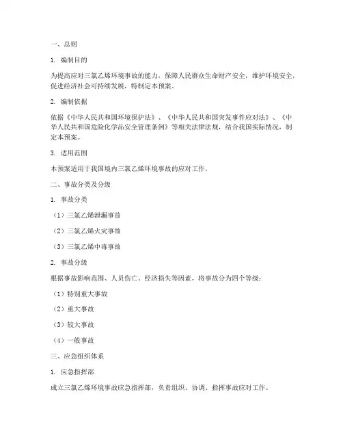 三氯乙烯环境应急预案