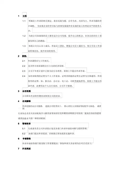外训制度 