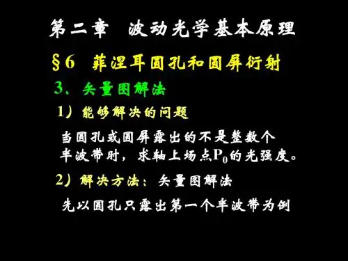 大学光学经典课件L10圆孔衍射和圆屏衍射 共29页PPT资料