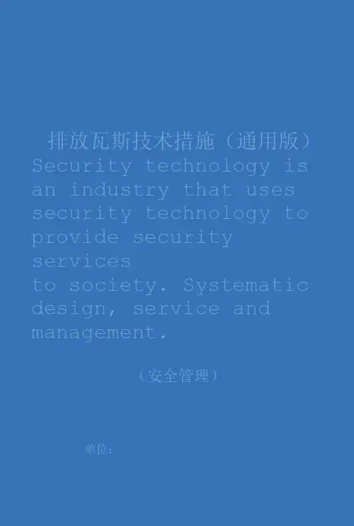排放瓦斯技术措施(通用版)