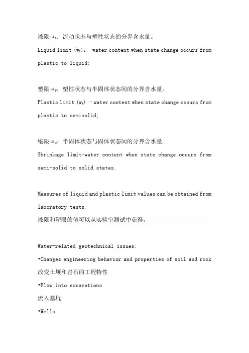 长沙理工大学土力学英文复习