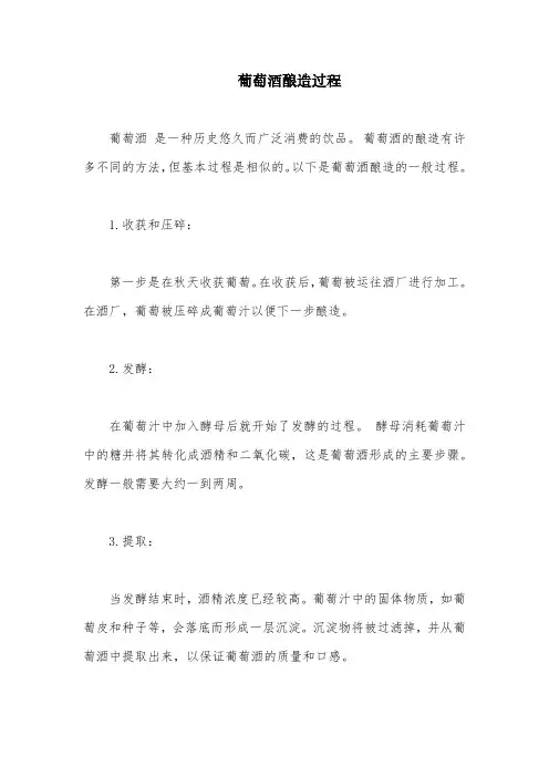 葡萄酒酿造过程