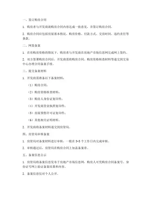 房管局签购房合同流程