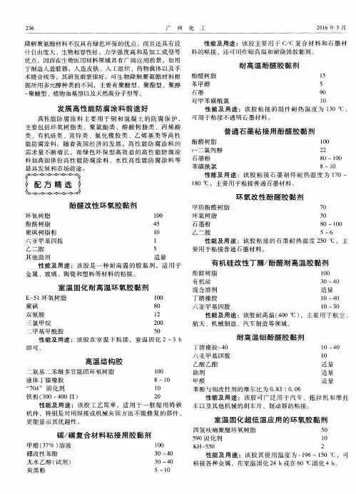 有机硅改性丁腈／酚醛耐高温胶黏剂