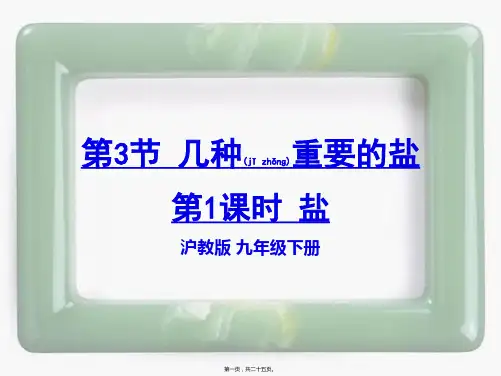 九年级化学下册 第七章 应用广泛的酸、碱、盐 第3节 几种重要的盐 第1课时 盐同课异构课件2