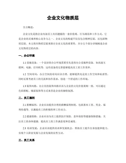 企业文化物质层