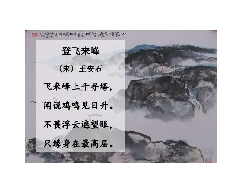 古诗两首登飞来峰题西林壁课件