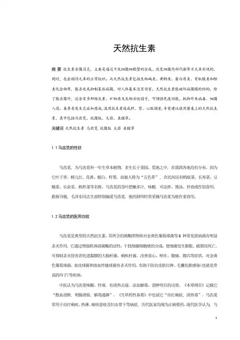 天然抗生素