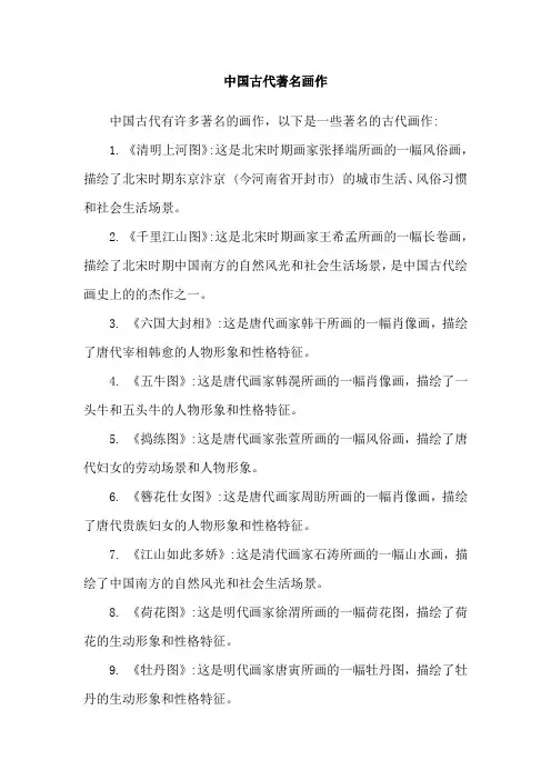 中国古代著名画作