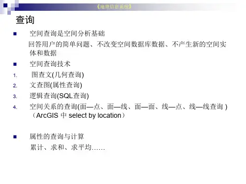 第四章空间查询分析表达()演示课件-精选.ppt