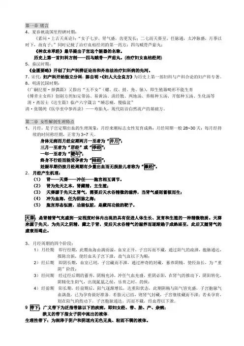中医妇科学重点版1