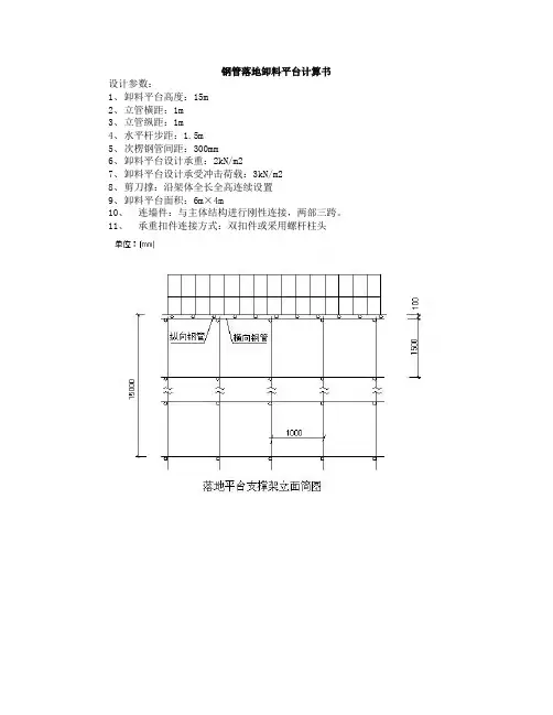 钢管落地卸料平台计算书