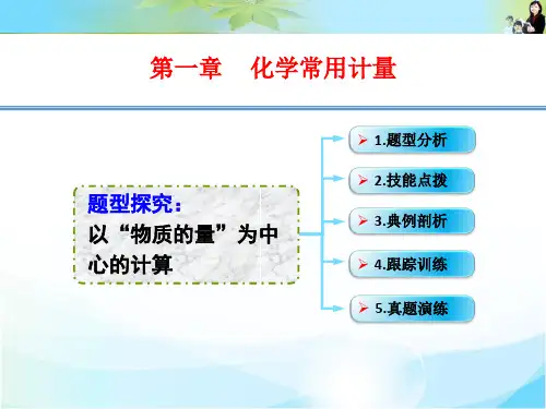 以“物质的量”为中心的计算PPT课件