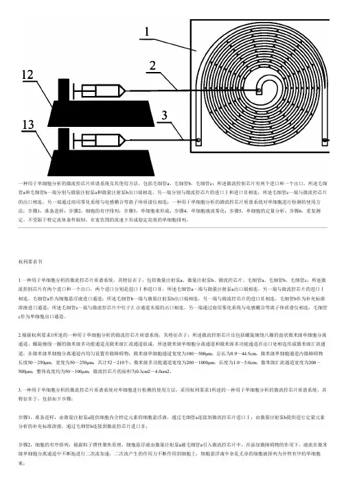 用于单细胞分析的微流控芯片质谱系统及其使用方法与设计方案