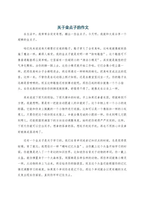 关于金点子的作文