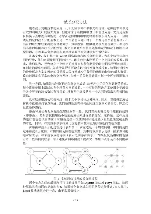 波长分配方法