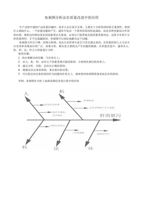 鱼刺图分析法在质量改进中的应用
