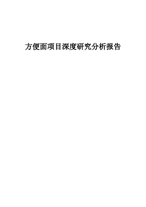 2024年方便面项目深度研究分析报告