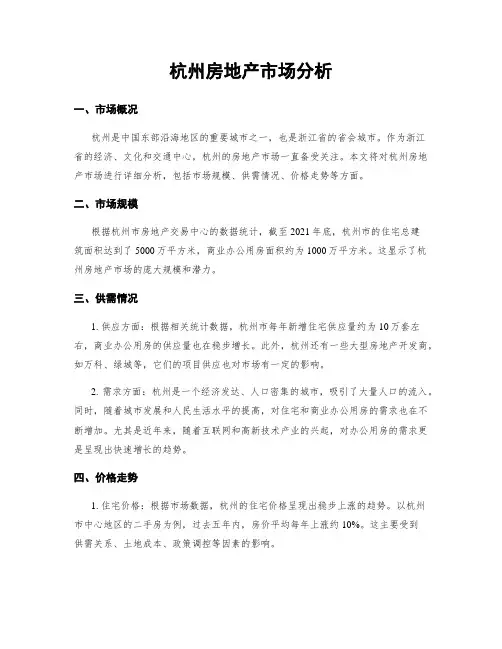 杭州房地产市场分析