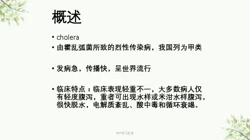 霍乱ppt课件