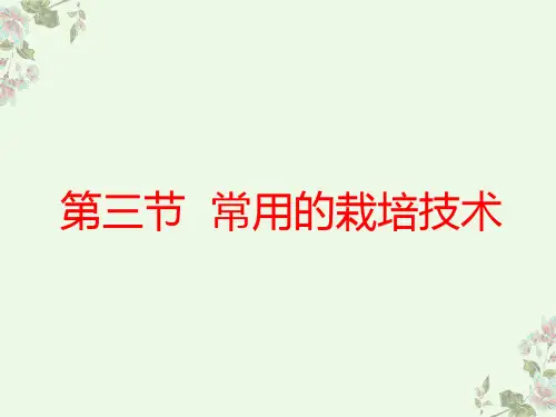 第三节常用的栽培技术课件教育科学研究院编初中劳动技术八年级上册