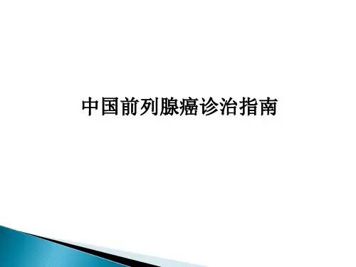 中国前列腺癌诊治指南