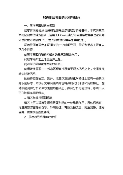 层序地层界面的识别与划分