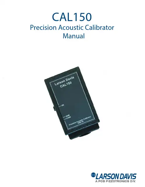 Larson Davis CAL150 说明书
