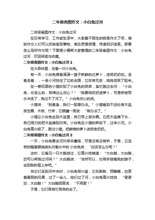 二年级看图作文：小白兔过河