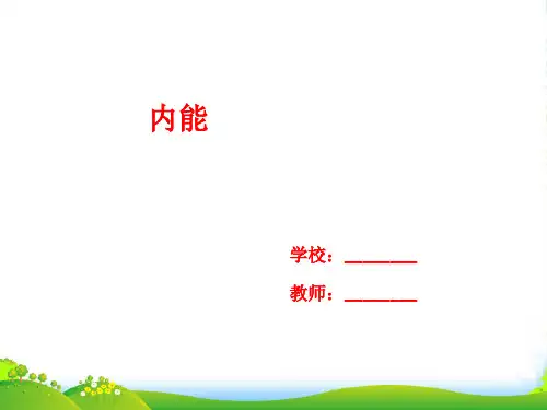 新人教九年级上册理第十三章第二节内能课件